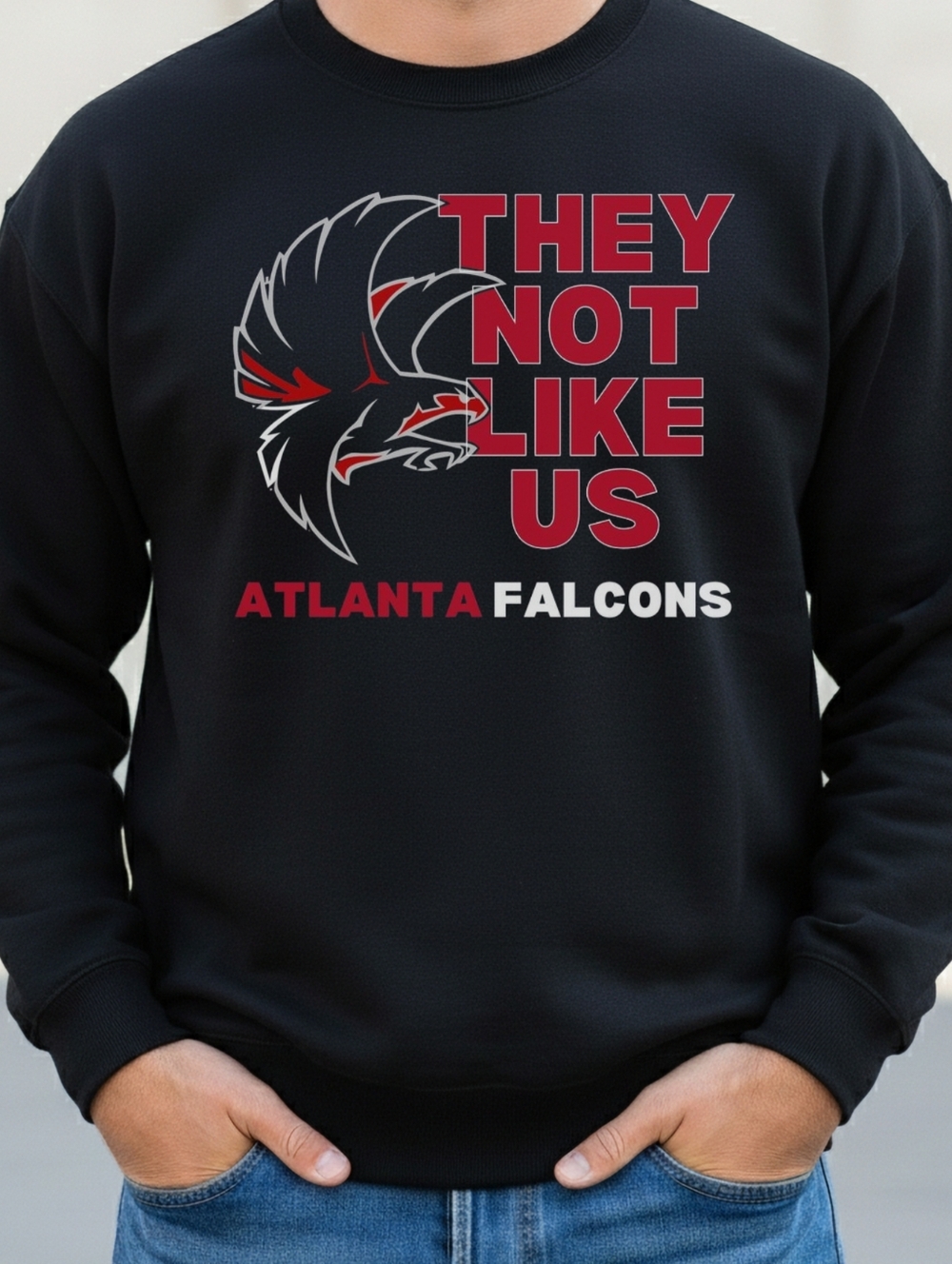 'They Not Like Us' Black Crewneck Sweatshirt